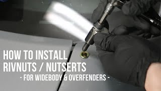 How to Install Rivnuts  Nutserts on Widebody Overfenders DIY  Season 5 Episode 3 [upl. by Cohlier]