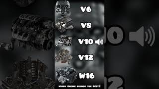 Which Engine sounds the Best shorts v6 v8 v10 v12 w16 engine [upl. by Noskcire983]