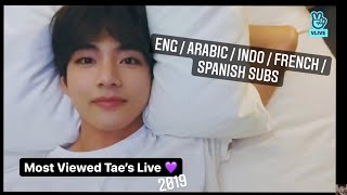 BTS Vlive V in Paris  Most Viewed Taehyungs Vlive  20190608 ENG SUB amp more [upl. by Cornela]