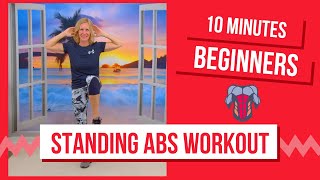 10minute Standing Abs Lower Belly Fat Workout for Beginners [upl. by Oigufer]