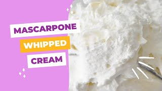 Mascarpone Whipped Cream [upl. by Scoville]