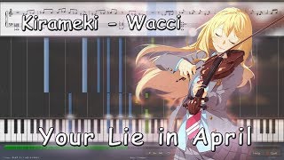 Kirameki  Wacci Piano Tutorial Download Link [upl. by Madelyn]