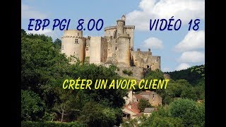 EBP V8 Vidéo 18  Créer un avoir client [upl. by Aihsot]