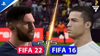 FIFA 22 vs FIFA 16  PS5 [upl. by Ahmar]