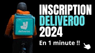 Sinscrire comme livreur DELIVEROO en 1 minute [upl. by Durkee295]