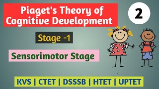 Sensorimotor stage Piagets theory of cognitive development  KVS  DSSSB  CTET  HTET [upl. by Ulrike718]