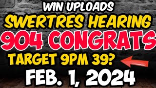 Swertres Hearing Today 9PM UPDATE February 1 2024  WIN UPLOADS [upl. by Aneekat752]