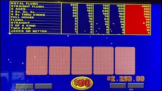 250 a hand Aces 7 times amp a big win High Limit Video Poker VLOG 219 [upl. by Larimer910]