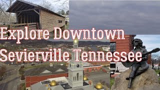 Downtown Sevierville Tennessee History Walk And Harrisburg Covered Bridge 2019 [upl. by Ecidnak]