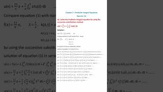 Solve Fredholm integral equation by using successive substitution method math classintegral [upl. by Blockus]