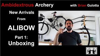 Ambidextrous Archery The Alibow Tatar Bow fiberglass Part 1 Unboxing [upl. by Nylavad]