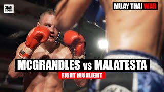 Muay Thai War  Liam McGrandles vs Alessio Malatesta  SKS Empire Fight Highlight [upl. by Sset279]