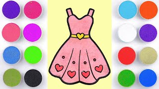 Colored sand painting dress for princess [upl. by Dleifniw860]