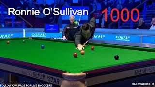 Ronnie O’Sullivan 1000’th century  FULL Frame  HD 1080P [upl. by Eintroc]