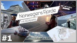 Norwegens Fjorde mit AIDAperla 1 Leinen los in Hamburg und der erste Seetag [upl. by Fredia]