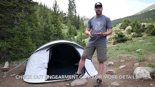 Decathlon 2 Second 3 Tent Review  Sean Sewell of Engearment [upl. by Luapnoj]