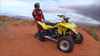 Suzuki LTR450 Quadracer  Dune Testing  Sand Hollow Utah [upl. by Airec]