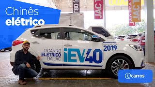 JAC iEV40 já andamos no ex carro elétrico mais barato do Brasil  1º Contato iCarros [upl. by Eahsed]