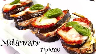 MELANZANE A FETTE RIPIENE piatto unico al forno SENZA FRITTURA 🍆 STUFFED EGGPLANT [upl. by Sheply]