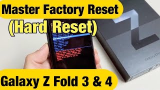 Galaxy Z Fold 3 amp 4 How to Master Factory Reset Hard Reset [upl. by Siuluj]