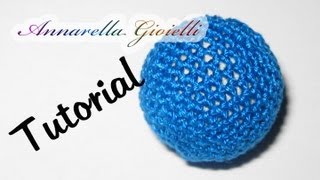 Tutorial  Rivestire perla alluncinetto  Crochet bead [upl. by Ainelec]