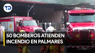 Mueblería se incendia en Palmares de Alajuela 50 bomberos atendieron la emergencia [upl. by Esinrahs89]