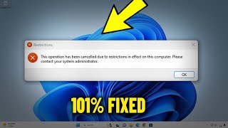 This operation has been cancelled due to restrictions in effect on this computer  How To Fix ✅ [upl. by Roxana]