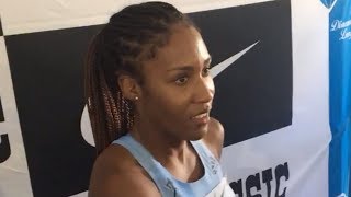 800m RunnerUp Ajee Wilson Says Caster Semenya Should Be Allowed To Compete [upl. by Anahsor]