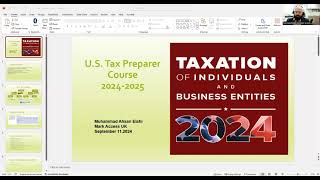 Free Lecture 1 Intro to 2024 USA Tax Prep Course  Basics [upl. by Aksel]