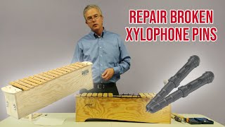 Repairing a broken xylophone pin [upl. by Constantia]