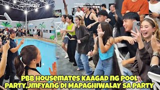 PBB HOUSEMATES DIRETSO POOL PARTY JM AT FYANG DI MAPAGHIWALAY SA PARTY Behind the scene [upl. by Dorcia]