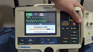 LIFEPAK 2020e Synchronized CardioversionManual Defibrillation [upl. by Ataner]