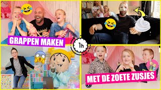 1 UUR NIEUW GRAPPEN EN MOPPEN met DE ZOETE ZUSJES Papa en Mama Plagen ♥DeZoeteZusjes♥ [upl. by Bridge]