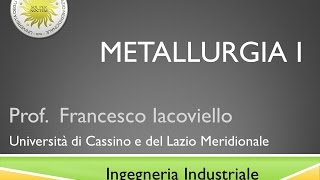 Metall I Lezione 6 [upl. by Tsnre]