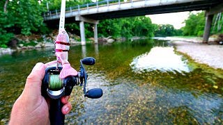 ULTRA CLEAR Creek Fishing for Bass  Fly Rod vs Conventional Tackle [upl. by Philipp]