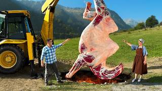 Roasting a Huge Whole Camel in the Pit Secret Recipe for the Most Delicious Meat Weve Tasted [upl. by Glanville622]