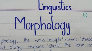 Morphology Complete handwritten notes Linguistics ENG102 BS English 1st Semester PU [upl. by Ruhl]