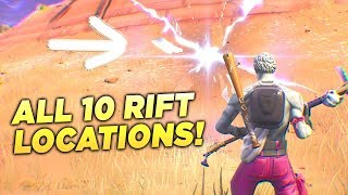 ALL 10 RIFT LOCATIONS quotUse a Rift at Different Rift Spawn Locationsquot Fortnite Week 8 Season 5 Guide [upl. by Tahp942]