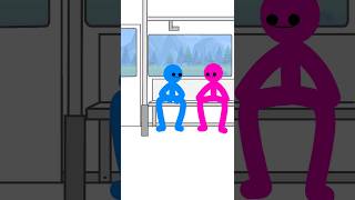 Rock paper Scissors on train  Animation Meme  shorts funnyanimations [upl. by Wahlstrom]