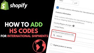 Shopify How to Add HS Codes to Products [upl. by Yrac43]