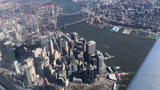 Fantastic CLOSE UP Views  Flying Over Manhattan New York City Landing LGA Laguardia  DL CRJ900 [upl. by Ydnyc]