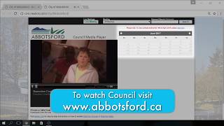 How to watch Abbotsford City Council online [upl. by Cristen142]