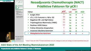 AGO Mamma Prognostische und prädiktive Faktoren H Kreipe C Thomssen [upl. by Ahsenor671]