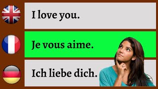 German vs French Common Phrases with English Translation [upl. by Schwenk]