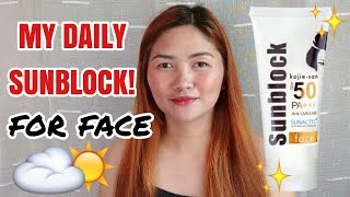 SUNBLOCK FOR FACE OILY SKIN PHILIPPINES Kristel Fai [upl. by Sadoff479]