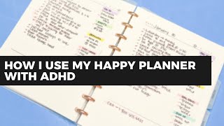 How I Use My Happy Planner With ADHD  Jan 2023 [upl. by Aihseym]