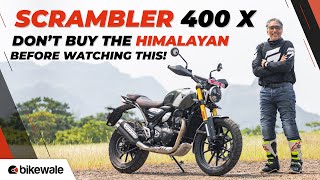 Triumph Scrambler 400 X Review  Heres How the Scrambler 400 is Better Than RE Himalayan  BikeWale [upl. by Allrud652]