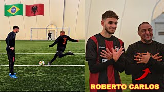 SHOOTING CHALLENGE VS ROBERTO CARLOS🇧🇷🚀 [upl. by Shermy]