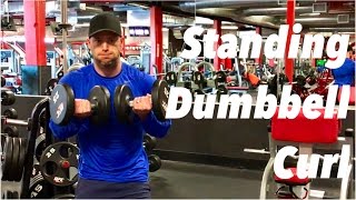 Standing Dumbbell Curl  The Right Way [upl. by Hengel13]