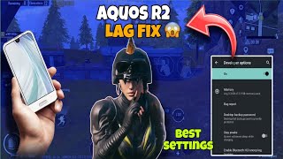 Aquos r2 lag fix in 2024🔥  developer option settings after 31  no lag  pubgmobile  mr venom [upl. by Ly]